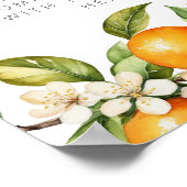 Summer Orange Baby Dusche wie groß ist Mama's Bauc Poster (Ecke)