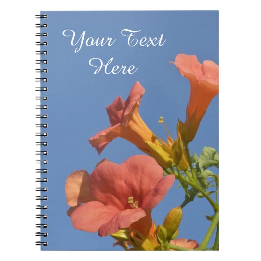Summer Orange Blume Personalisiert Notebook Notizblock (Vorderseite)