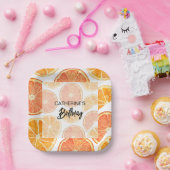 Summer Orange Citrus Slice Geburtstag Pappteller (Party)