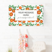 Summer Orange Citrus Wasserfarbe Fruchtmuster Banner (Insitu)