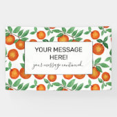 Summer Orange Citrus Wasserfarbe Fruchtmuster Banner (Horizontal)