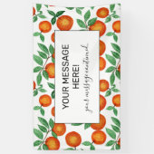 Summer Orange Citrus Wasserfarbe Fruchtmuster Banner (Vertikal)