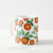 Summer Orange Citrus Wasserfarbe Fruchtmuster Kaffeetasse (Vorderseite Links)