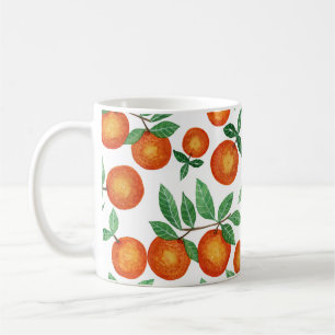 Summer Orange Citrus Wasserfarbe Fruchtmuster Kaffeetasse