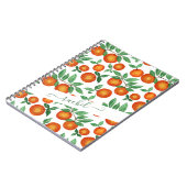 Summer Orange Citrus Wasserfarbe Fruchtmuster Notizblock (Linke Seite)