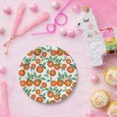 Summer Orange Citrus Wasserfarbe Fruchtmuster Pappteller (Party)