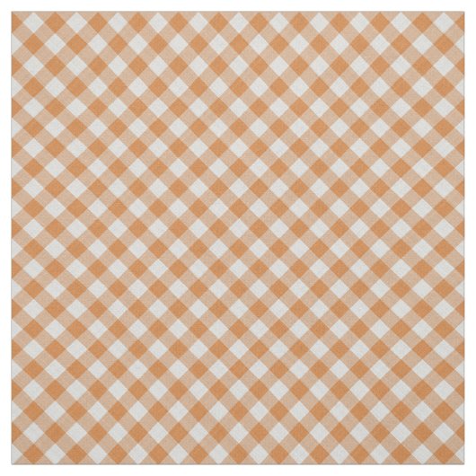 Summer Orange Country Hütte Gingham Stripes Stoff (Muster)