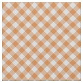 Summer Orange Country Hütte Gingham Stripes Stoff (Nahaufnahme)
