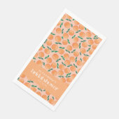 Summer Orange Fruchtrosa Brautparty Custom Serviette (Ecke)