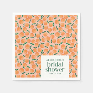 Summer Orange Fruchtrosa Brautparty Custom Serviette