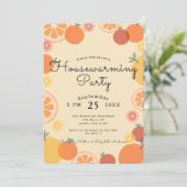 Summer Orange House Erwärmung Party Einladung (Stehend Vorderseite)
