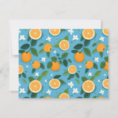 Summer Orange Individuelle Name Stationery Mitteilungskarte (Rückseite)