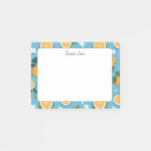 Summer Orange Individuelle Name Stationery Post-it Klebezettel (Vorderseite)