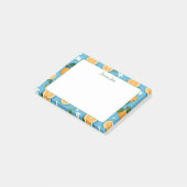Summer Orange Individuelle Name Stationery Post-it Klebezettel (angewinkelt)