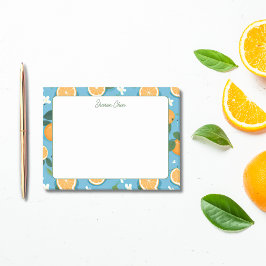 Summer Orange Individuelle Name Stationery Post-it Klebezettel