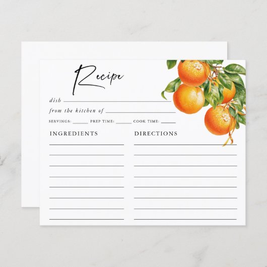 Summer Orange Lemon Citrus Brautparty Rezept (Vorne/Hinten)