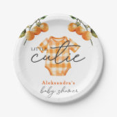 Summer Orange Niedlich Bodysuit Kinderdusche Pappteller (Vorderseite)