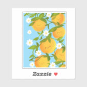 Summer Orange Tree Garden Aufkleber (Blatt)