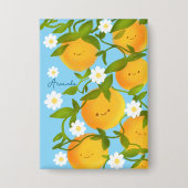 Summer Orange Tree Garden Button (Vorderseite)