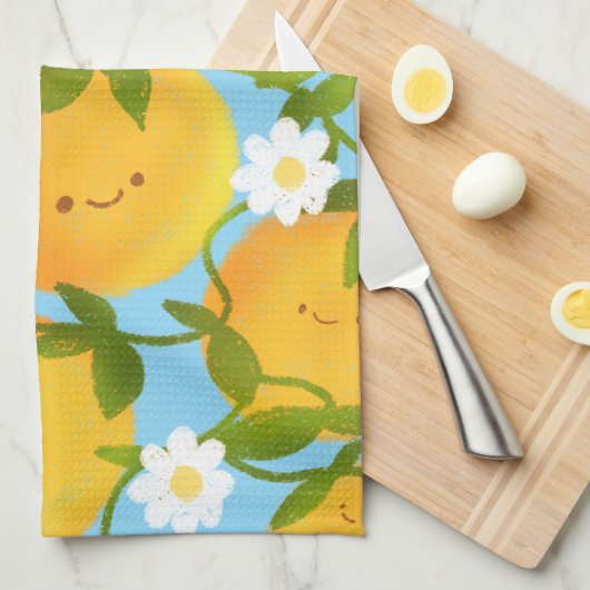 Summer Orange Tree Garden Geschirrtuch (Viertel Falte)