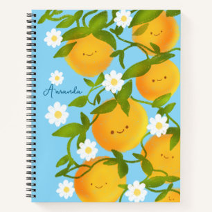 Summer Orange Tree Garden Notizblock