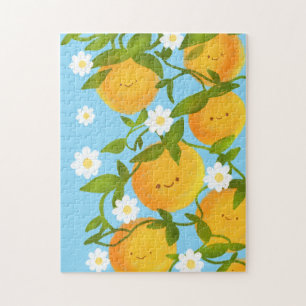 Summer Orange Tree Garden Puzzle