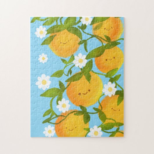 Summer Orange Tree Garden Puzzle (Vertikal)