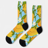 Summer Orange Tree Garden Socken (Linkes Detail)