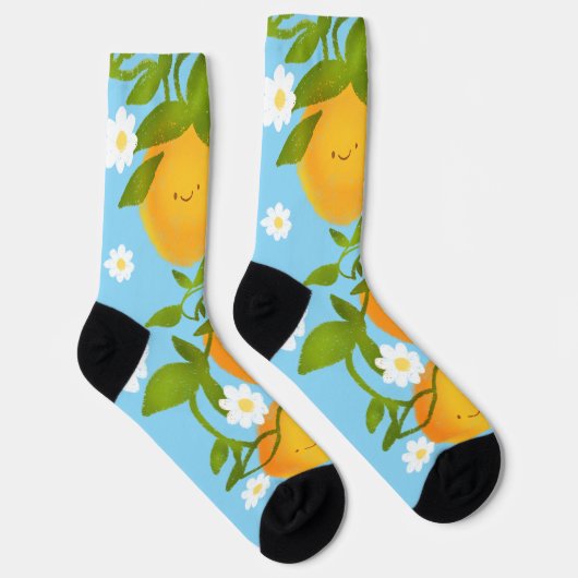 Summer Orange Tree Garden Socken (Rechts)