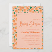 Summer Orangen Fruchtsaft Niedliche Babydusche Einladung (Vorderseite)