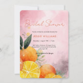Summer Oranges Bridal Shower invitation Einladung (Vorderseite)