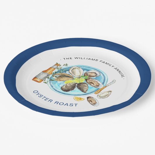 Summer Oyster Roast | Meeresfrüchte-Backkost Pappteller (Schrägansicht)