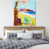 Summer Painting - überzogene Canvas Art Print Leinwanddruck (Insitu (Schlafzimmer))