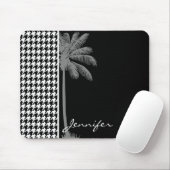 Summer Palm Black Hahnentrittmuster Mousepad (Mit Mouse)