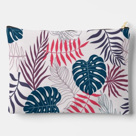 Summer palm layout rainforest leaf motif beach zubehörtasche (Rückseite)