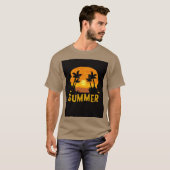 Summer" Palm Tree T - Shirt - Tropical Vibes Editi (Vorne ganz)