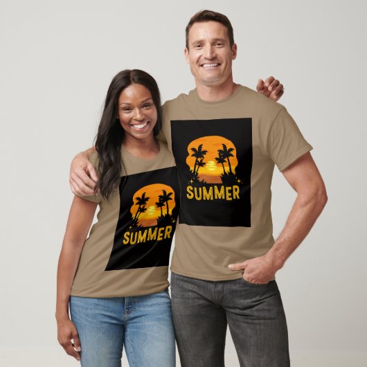 Summer" Palm Tree T - Shirt - Tropical Vibes Editi (Unisex)