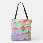 Summer Palm Tree Tote Bag Tasche (Rückseite)