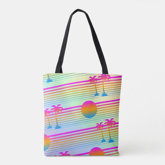 Summer Palm Tree Tote Bag Tasche (Rückseite)