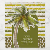 Summer Palm Tree Weinetikett (Einzelnes Label)