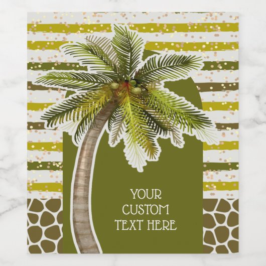 Summer Palm Tree Weinetikett (Einzelnes Label)
