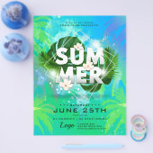 Summer Palm Trees Botanical Club Party Flyer (Einzeln)