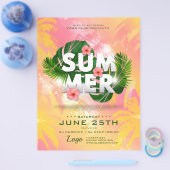 Summer Palm Trees Botanical Club Party Flyer (Einzeln)