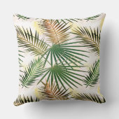 Summer Palm Verlasst grünes tropisches Jungle Must Kissen (Rückseite)