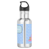 Summer Panda Bird Flamingo Float Fun Child's Edelstahlflasche (Rückseite)