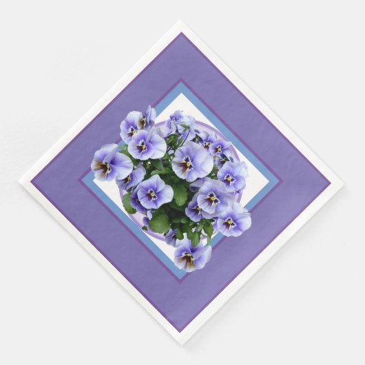 Summer Pansy Serviette (Ecke)