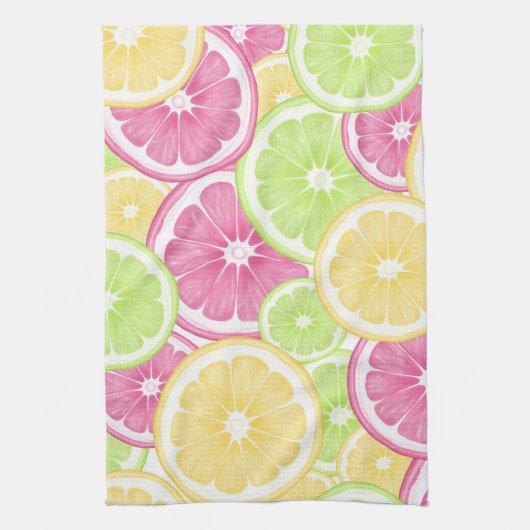 Summer Paper von Pop "Bright and Fun Citrus" Geschirrtuch (Vertikal)