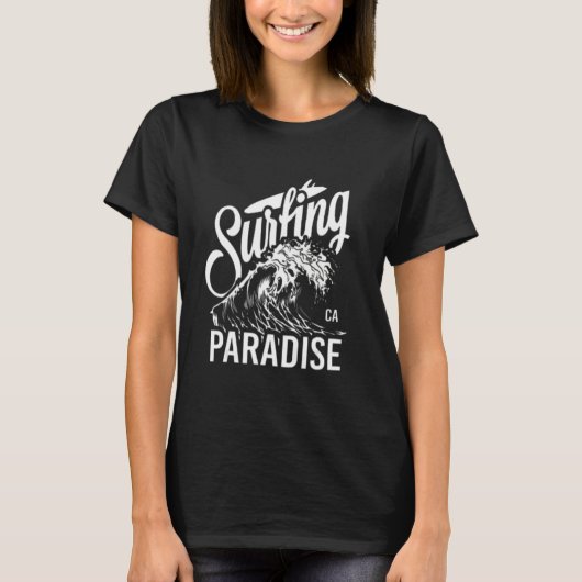 Summer Paradise Beach Cooles Surfleben T-Shirt (Vorderseite)