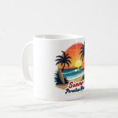 Summer Paradise Mode Retro Beach Mug Kaffeetasse (Vorderseite Links)