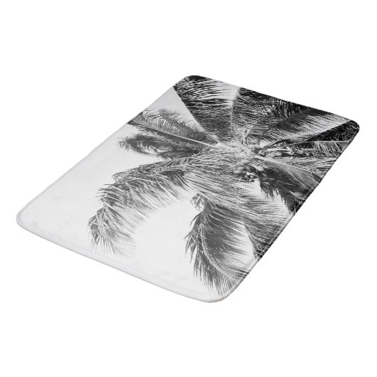 Summer Paradise Palm Tree #3 #tropical #wall #art Badematte (Schrägansicht)